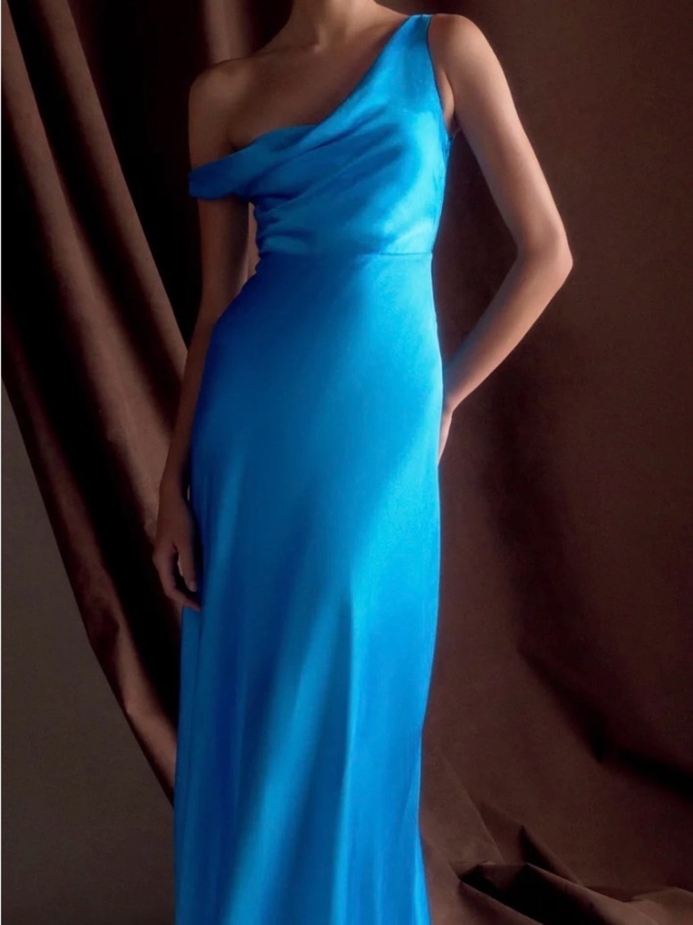 NWT Meshki Jacinta One Shoulder Maxi Dress